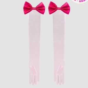 PINK BOW SHEER GLOVES